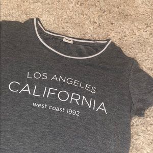 Grey cropped t shirt